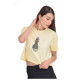 Target Γυναικεία κοντομάνικη μπλούζα Single Jersey Crop Top "Pineapple"